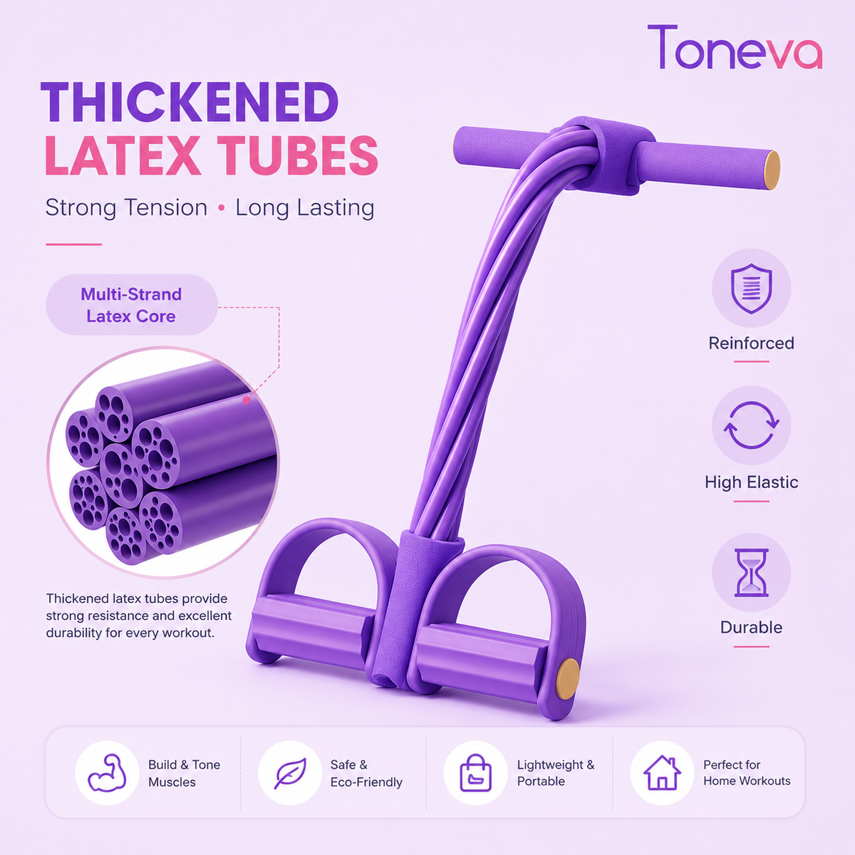 Toneva™ 8-Tube Pedal Resistance Band