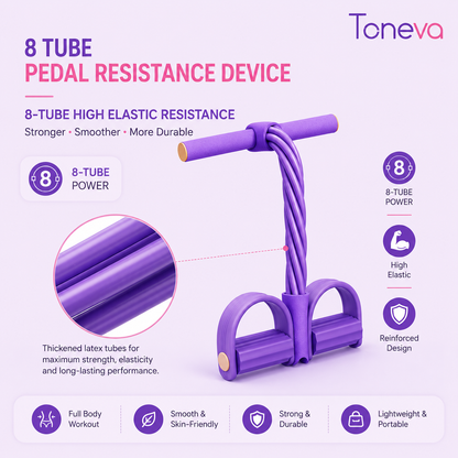 Toneva™ 8-Tube Pedal Resistance Band