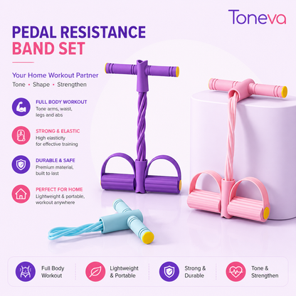 Toneva™ 8-Tube Pedal Resistance Band